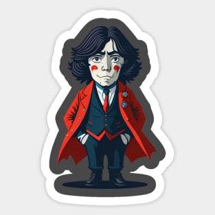 Oscar Wilde Daruma Sticker